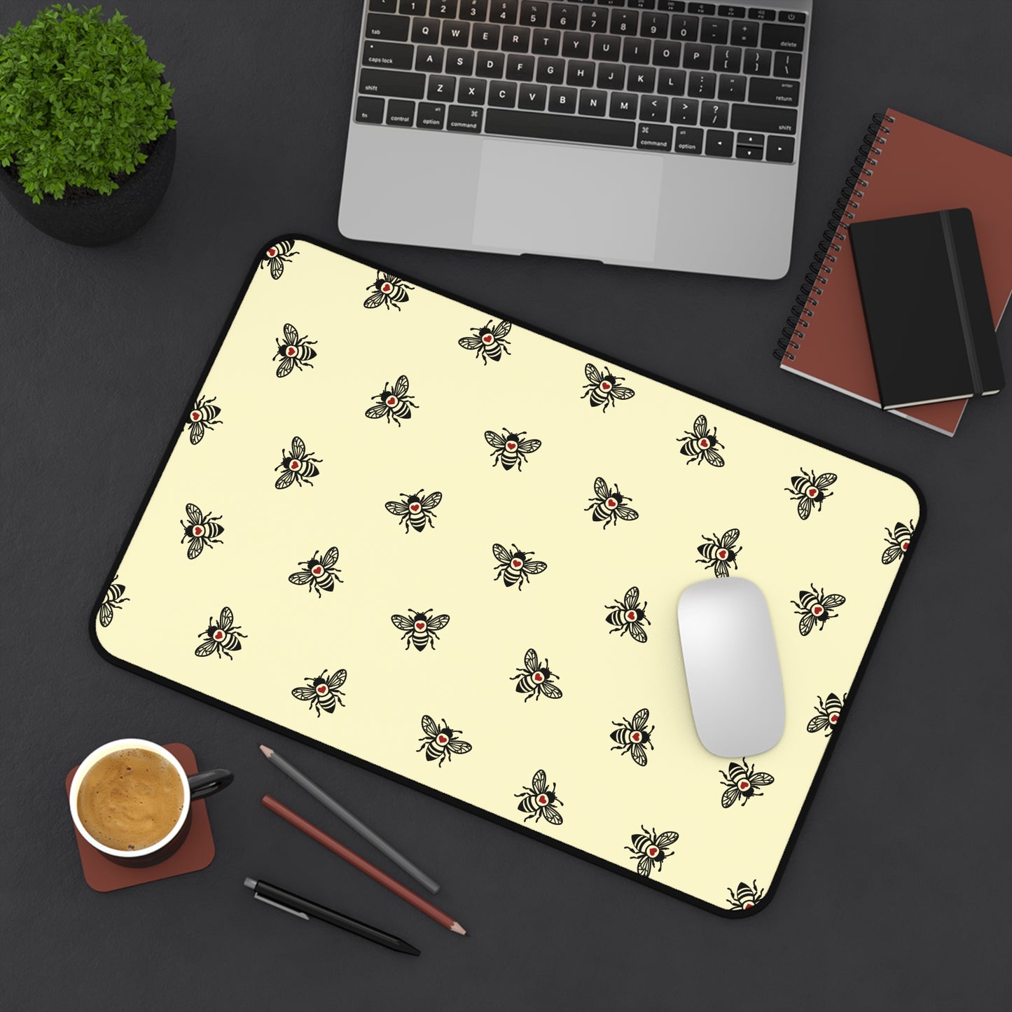 Buzz Up Your Desk with Our Bee-Patterned Mouse Pad