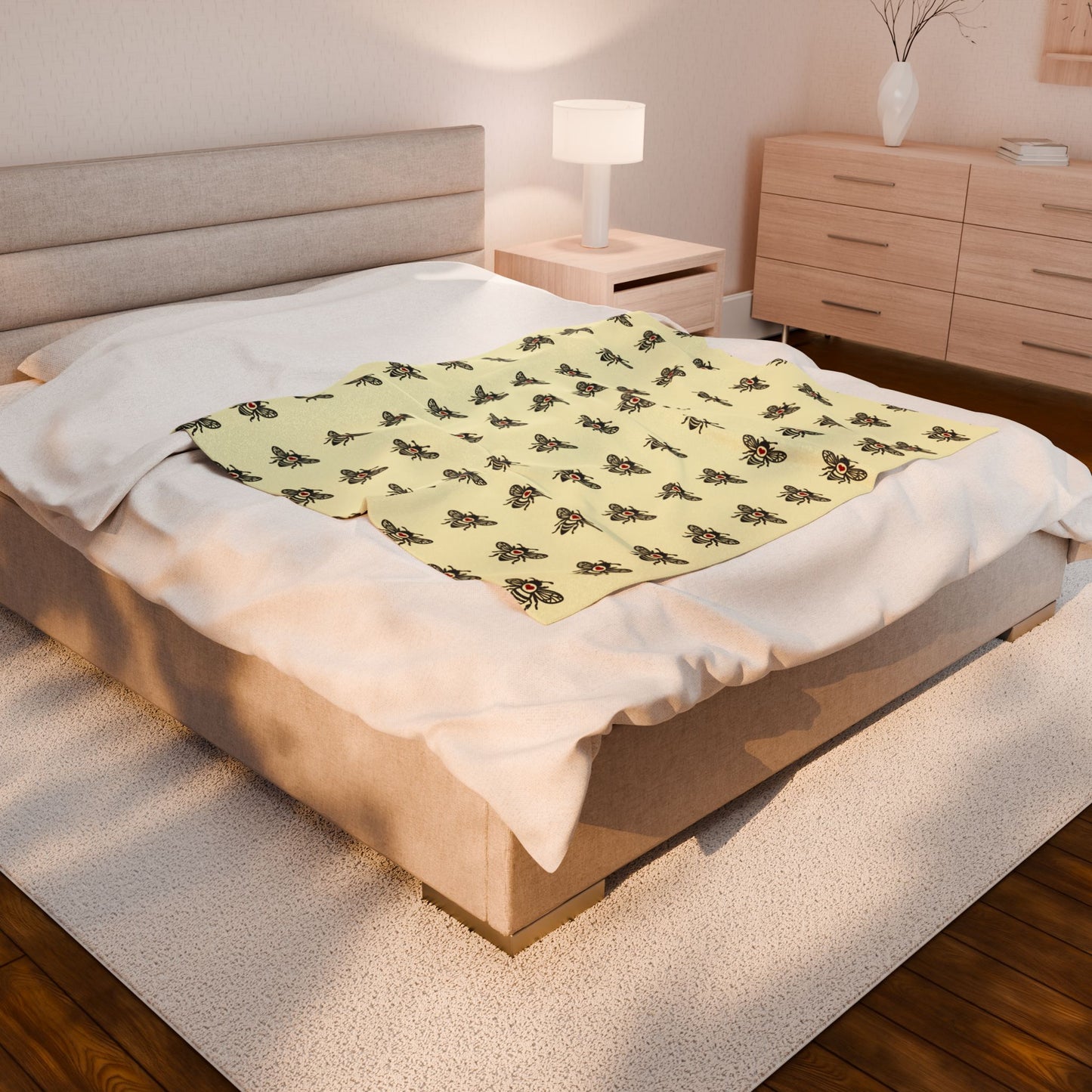Bee Cozy Velveteen Plush Blanket