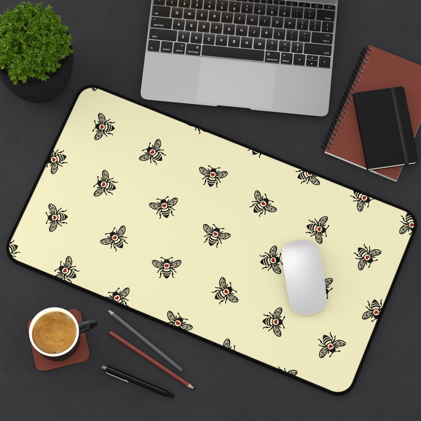Buzz Up Your Desk with Our Bee-Patterned Mouse Pad
