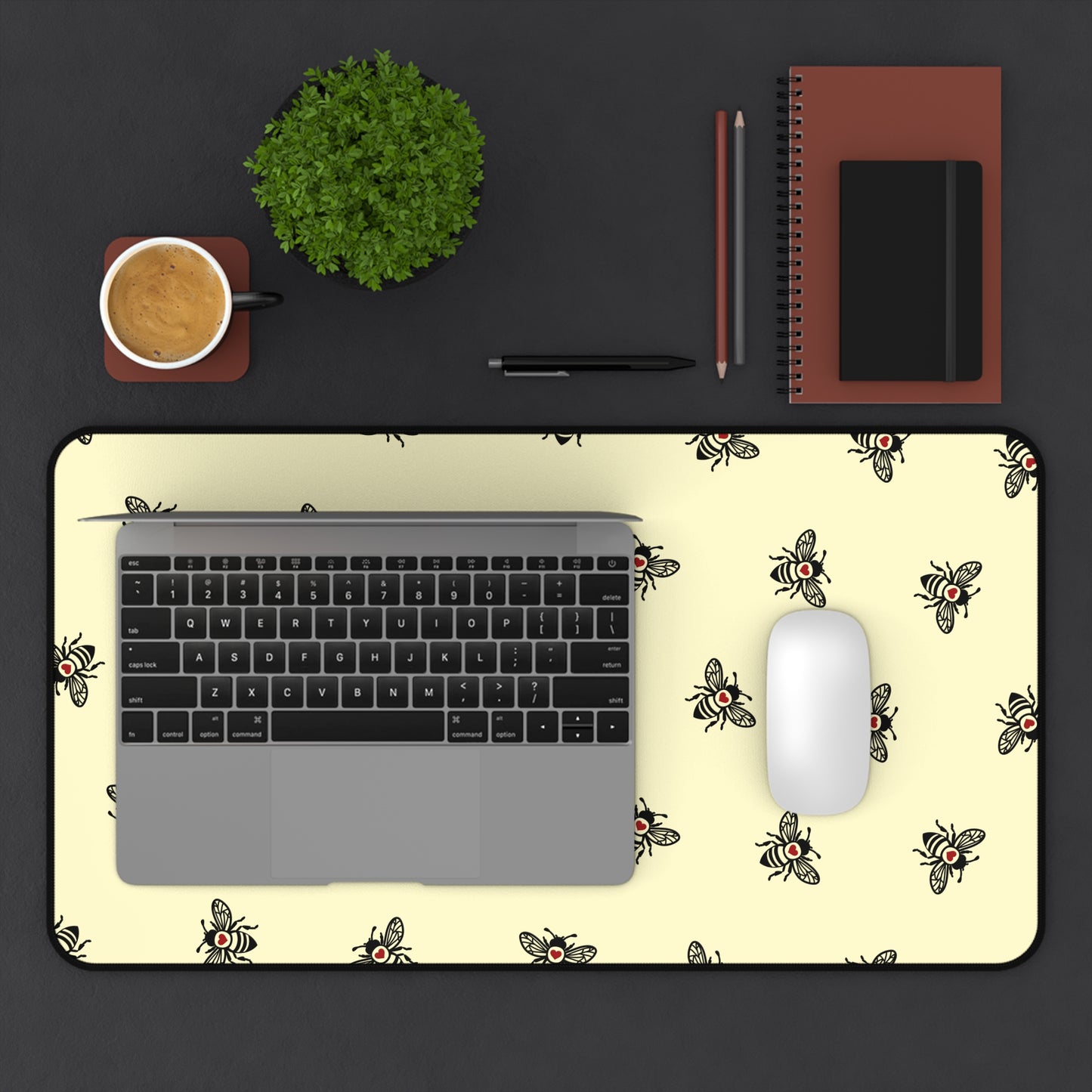 Buzz Up Your Desk with Our Bee-Patterned Mouse Pad