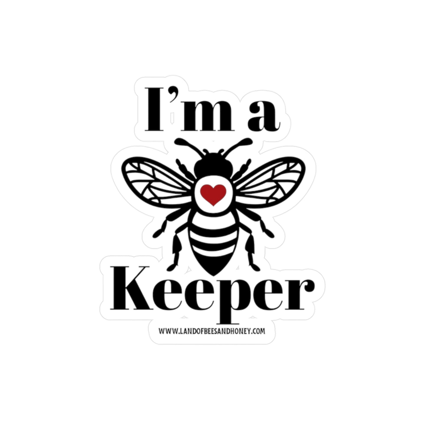 Bee Keeper (with LBH Website) Vinyl Decals - Cute and Playful Home Decor