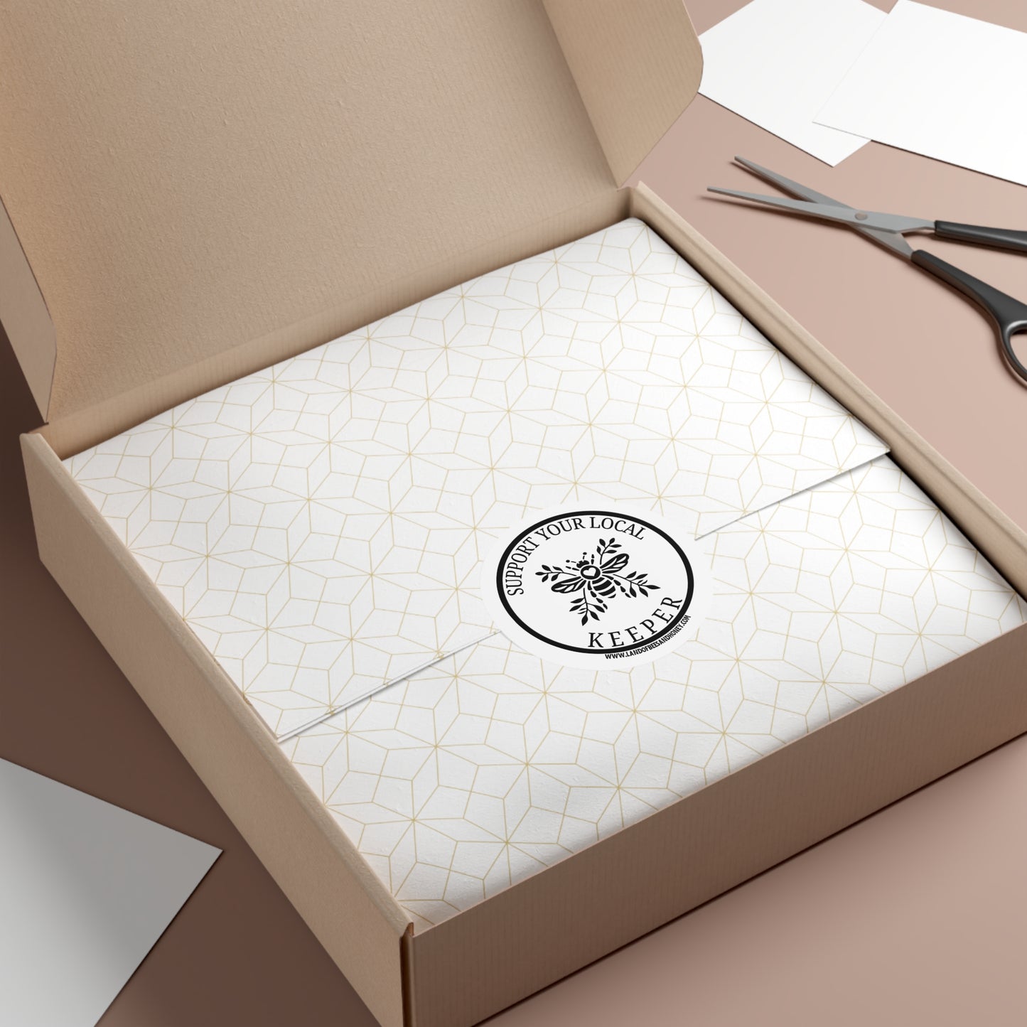 Support Your Local Keeper Bee (With LBH Website) Vinyl Stickers - Eco-Friendly, Perfect for Nature Lovers