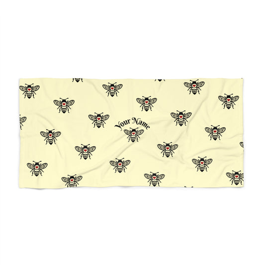 Buzz into Summer with Our Bee-Patterned Beach Towel – Perfect for Summer Fun & Relaxation