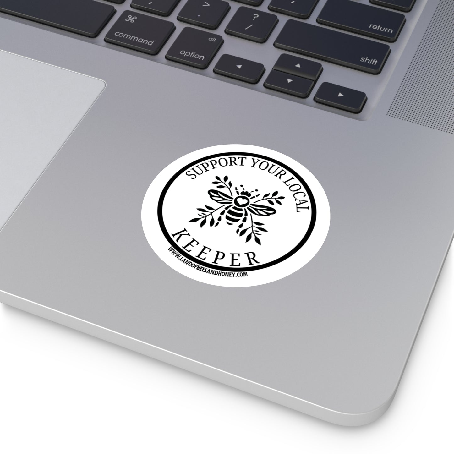 Support Your Local Keeper Bee (With LBH Website) Vinyl Stickers - Eco-Friendly, Perfect for Nature Lovers